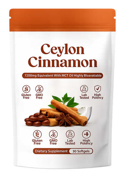 Ceylon Cinnamon 7200mg Equivalent with MCT Oil